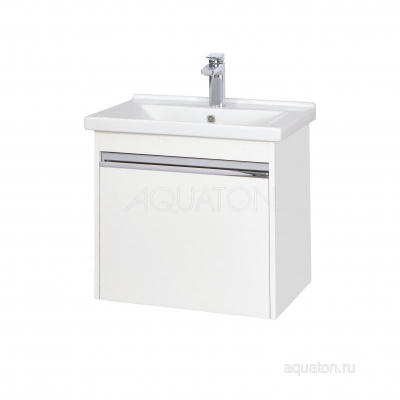 Тумба под раковину AQUATON Капри 60 белый глянец 1A230101KP010 фото в интернет-магазине Русалия