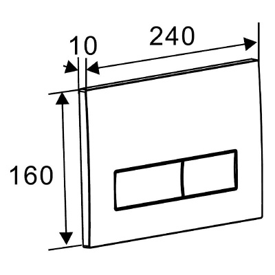 Кнопка смыва AZARIO NEW двойная, пластик, хром (AZ-015.02) фото в интернет-магазине Русалия