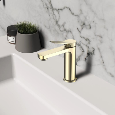 Смеситель для раковины Arco VBF-4AR01BG, брашированное золото Vincea фото в интернет-магазине Русалия