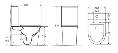 Унитаз AVISIO напольный безободковый  Cerutti SPA CT8459 фото в интернет-магазине Русалия