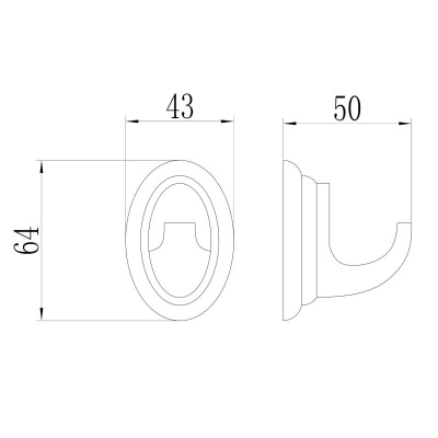 Крючок для ванной комнаты Savol S-003153, хром фото в интернет-магазине Русалия