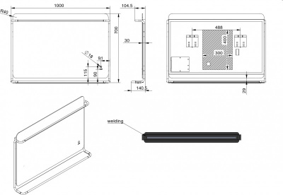 Зеркало ESBANO ES-3727 K2D 100х70 ESBANO фото в интернет-магазине Русалия