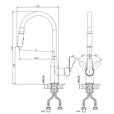 Смеситель для кухни RUSH Tenerife (TE2835-24) фото в интернет-магазине Русалия