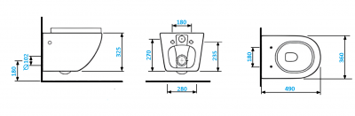 Унитаз SELLA Aria подвесной безободковый Cerutti SPA CT7183 фото в интернет-магазине Русалия