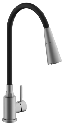 Смеситель для кухни BELZ гибкий Сатин (B74809-1) фото в интернет-магазине Русалия