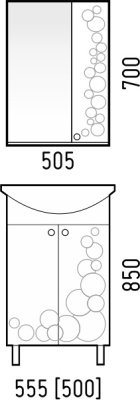 Зеркало-шкаф "Орфей 50" Corozo фото в интернет-магазине Русалия