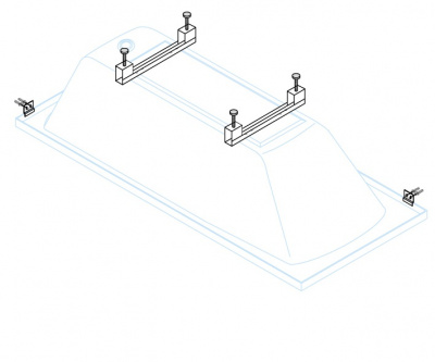 Универсальный комплект ног для прямоугольных акриловых ванн CEZARES LEG-KIT-150 фото в интернет-магазине Русалия