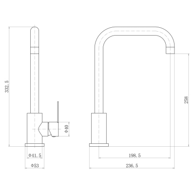 Смеситель для кухни FASHUN сатин (A54201N) фото в интернет-магазине Русалия