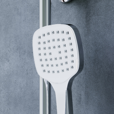 D0712000 Norma душевая система  с квадратными лейками, хром фото в интернет-магазине Русалия