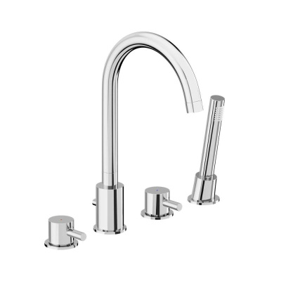 360400000 Scandinavian Pure смеситель на борт ванны, четырёхсекционный, хром Damixa фото в интернет-магазине Русалия