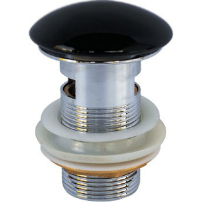 Донный клапан черный глянцевый с переливом RD019 CeramaLux фото в интернет-магазине Русалия