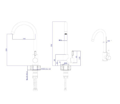 Смеситель для кухонной мойки RUSH Melos (SUS1101-22) фото в интернет-магазине Русалия