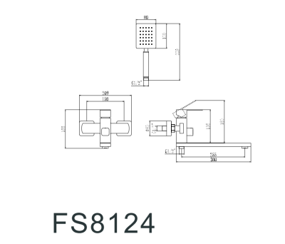Смеситель для ванны Fmark (FS8124H) фото в интернет-магазине Русалия