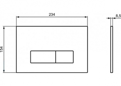 Клавиша смыва R0121A6 OLEAS M2, черный Ideal Standard фото в интернет-магазине Русалия