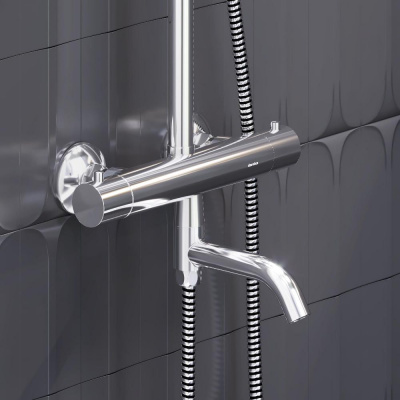 977810000 Jupiter душевая система ванна/ душ, с ТМС смесителем, хром фото в интернет-магазине Русалия