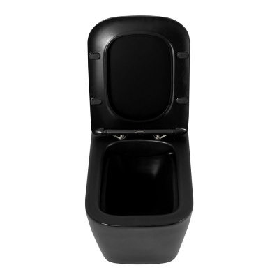 Унитаз подвесной безободковый ARDENTE-C BB3202CHR-MB черный матовый Belbagno фото в интернет-магазине Русалия