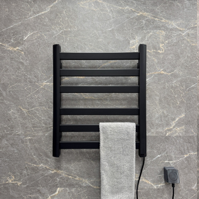 Полотенцесушитель электрический Fixsen BASIC 600х500 FX-7400B, черный FX-7400B фото в интернет-магазине Русалия