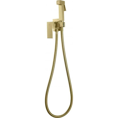 Гигиенический душ со смесителем встраиваемый FILARETE Fing FL101MG, матовое золото фото в интернет-магазине Русалия