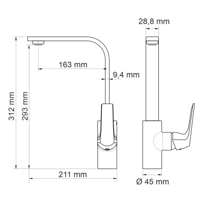 Neime 1907 Смеситель для кухни Wasserkraft фото в интернет-магазине Русалия