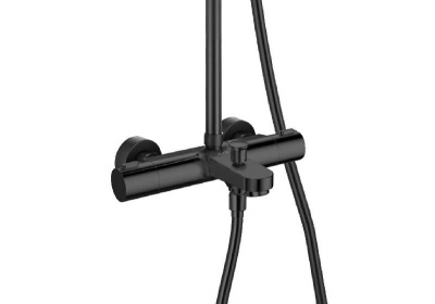 Термостатическая душевая система 3jet 260мм AQUATEK, матовый черный AQ2043MB фото в интернет-магазине Русалия