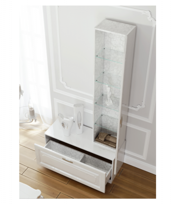 Тумба дополнительная(напольная) 100 белый Emp.03.10/W  Empire Aqwella фото в интернет-магазине Русалия