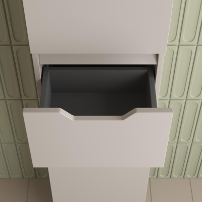 Пенал "Остин" 360 см напольный 1 ящик крем эмаль PLUS фото в интернет-магазине Русалия