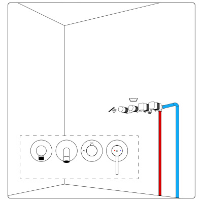 Смеситель встроенный для ванны с душем Timo Saona никель (2314/13YSM) фото в интернет-магазине Русалия