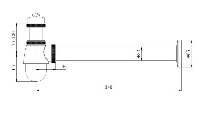 Сифон для биде AQUATEK AQ6018CR фото в интернет-магазине Русалия