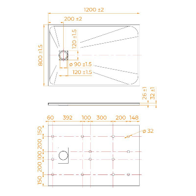 Душевой поддон прямоугольный RGW TSS-W Белый 80x120, стеклокомпозит фото в интернет-магазине Русалия