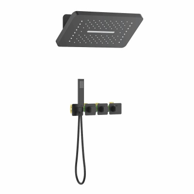 Душевая система встроенная с термостатом Timo Petruma черный (SX-5249/03SM) фото в интернет-магазине Русалия