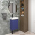 Тумба с раковиной WC Area 40 см матовый синий 221804006 Wellsee фото в интернет-магазине Русалия