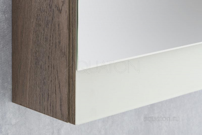 Зеркальный шкаф AQUATON Эмма белый, дуб наварра 1A221802EAD80 фото в интернет-магазине Русалия
