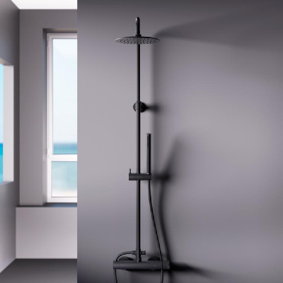 936710300 Scandinavian Pure душевая система с душевым смесителем, чёрный, шт Damixa фото в интернет-магазине Русалия