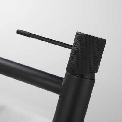 Смеситель для накладной раковины Desire VBF-1D2MB однорычажный, черный Vincea фото в интернет-магазине Русалия