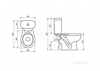 Унитаз - компакт детский с сиденьем термопласт Каспер 1WH501741 Сантек фото в интернет-магазине Русалия