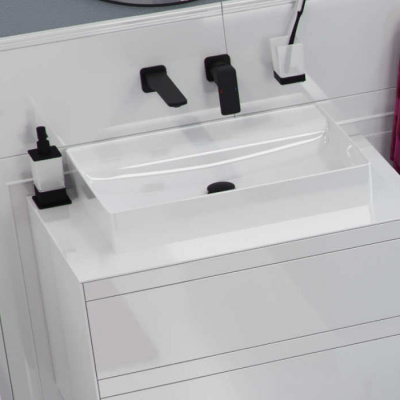 Смеситель для умывальника скрытого монтажа EXCELLENT Keria AREX.2014BL (черный мат) фото в интернет-магазине Русалия