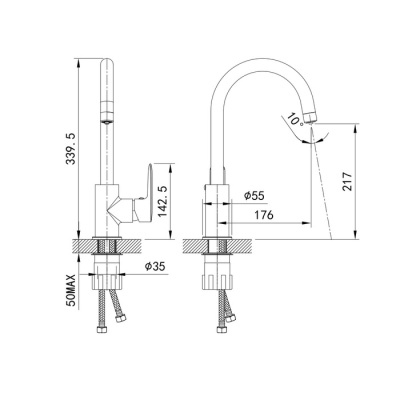 Смеситель для кухни с каналом для фильтрованной воды IDDIS Cuba (CUBSBFJi05) фото в интернет-магазине Русалия