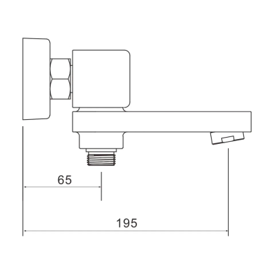 Смеситель для ванны Rose R1002, хром фото в интернет-магазине Русалия