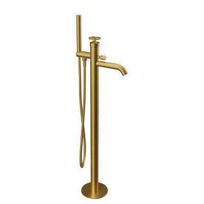 Смеситель для ванны Remer Chrono CH08BG, золото брашированное фото в интернет-магазине Русалия