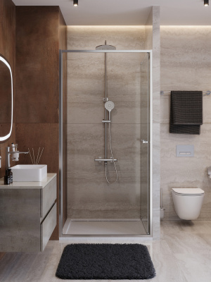 Душевая дверь CEZARES LUX-B-FS-1-90-C-CR фото в интернет-магазине Русалия