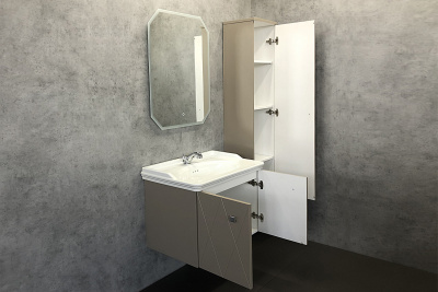 COMFORTY. Шкаф-колонна "Кремона-40" латте фото в интернет-магазине Русалия