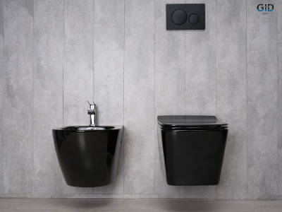 Унитаз подвесной Gid Tr2144BL 62224Y черная глянцевая 52x36x33.5 фото в интернет-магазине Русалия