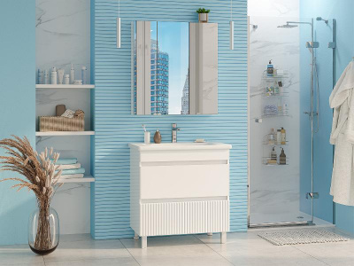 Тумба Мира 80 с раковиной Dreja Soft 80 Misty фото в интернет-магазине Русалия