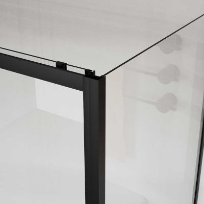 Душевой уголок City VSR-5CT9012CLB, 1200*900, черный, стекло прозрачное Vincea фото в интернет-магазине Русалия