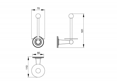 Бумагодержатель Timo Nelson (160044/02) фото в интернет-магазине Русалия