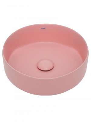 AQM5012 Раковина накладная круглая, цвет розовый матовый. 355x355x120 фото в интернет-магазине Русалия