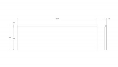 Передняя панель для акриловой ванны CEZARES PLANE-190-SCR-W37 фото в интернет-магазине Русалия
