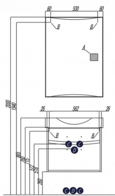 Тумба с раковиной Инфинити 65 Акватон фото в интернет-магазине Русалия