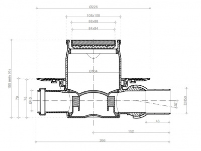 Точечный трап Pestan Confluo Standard 10х10 Dry Mask Gold (13000178) фото в интернет-магазине Русалия