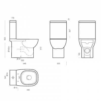 Унитаз Quadro DM Slim с сиденьем микролифт QDRSLCC01151022 Sanita Luxe фото в интернет-магазине Русалия